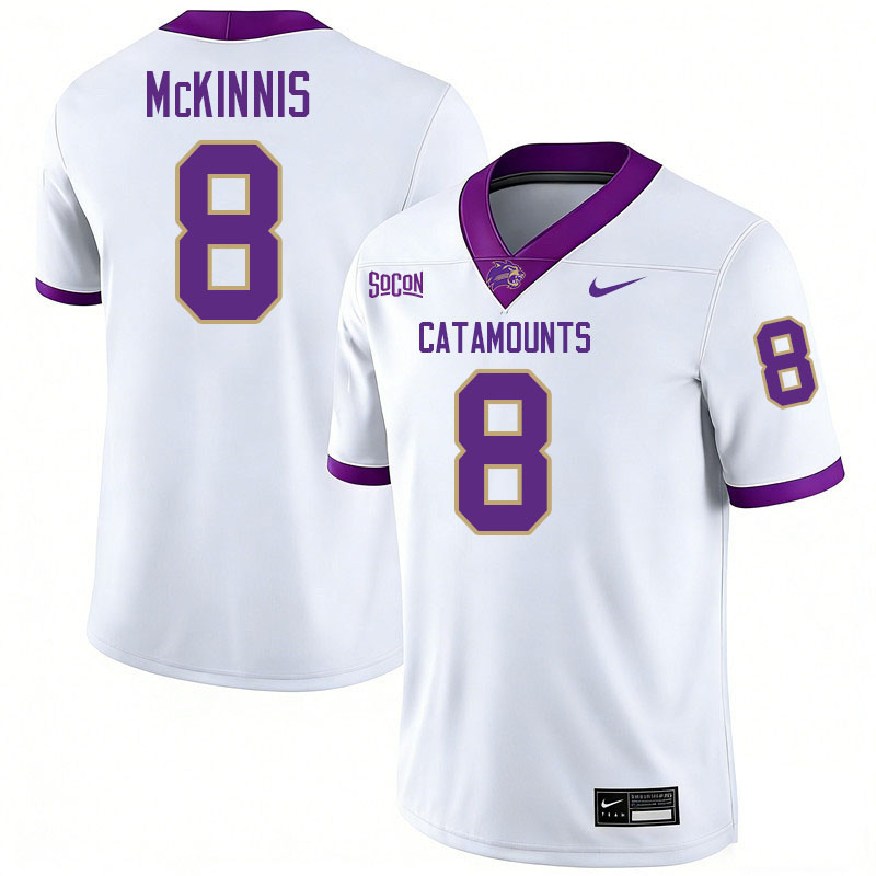 Western Carolina Catamounts #8 Ryan McKinnis College Football Jerseys,Uniforms-White